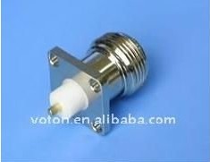 1. Product Name: N type connector<BR>2. Material: Brass<BR>3. Insulator: PTFE<BR>4. Gasket: Silicone Rubber<BR>5. RoHS, ISO9001:2000<BR>
